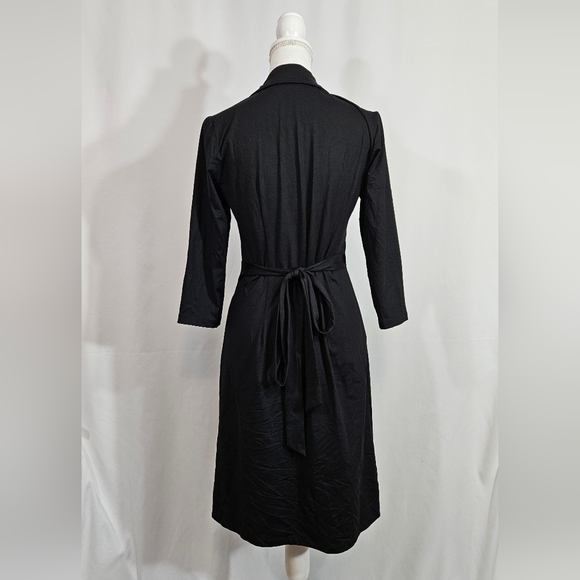 J. Mclaughlin black wrap midi dress women's size small - Picture 2 of 8